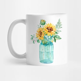 Watercolor sunflowers Mug